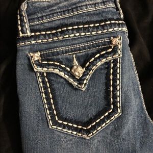 Miss Me Bootcut Jeans in Dark Blue Size 27